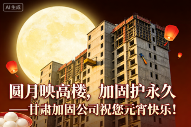 圆月映高楼,加固护永久——甘肃加固公司祝您元宵快乐!